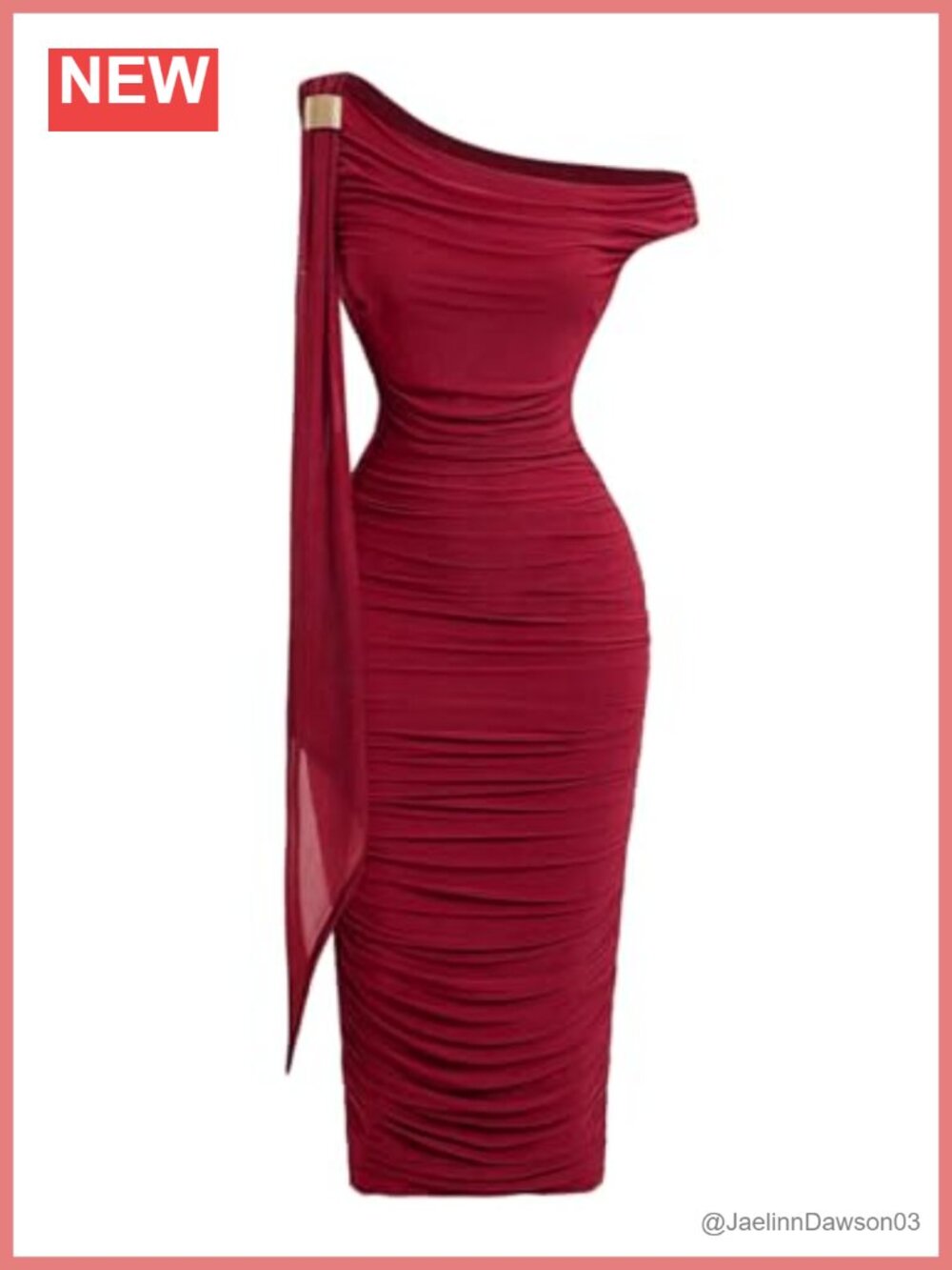 Sleeveless Off Shoulder Ruched Bodycon Midi Party Dress